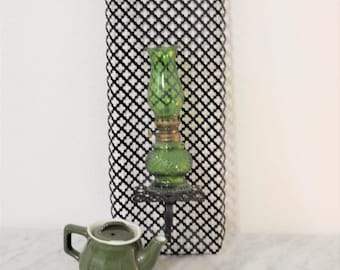 Vintage Black Metal Shelf Tall Expanded Metal Wall Sconce Shelf Vase Display Art Deco Home Decor