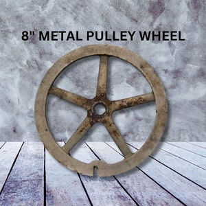 Vintage Wheel Metal Pulley Gear or Baby Buggy Wheel Spoke Wheel Rustic Industrial Farm Salvage Repurpose Wall Art Farmhouse Decor