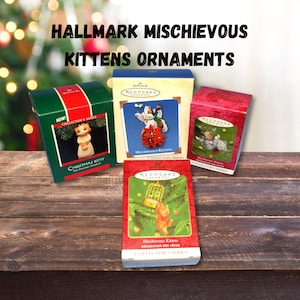 Hallmark Christmas Cat Ornaments Mischievous Kittens Series Hallmark Keepsake Christmas Kitty Kittens Curiosity Tree Decor Stocking Stuffer