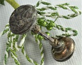 Vintage Brass Door Knob Set Decorative Door Knob Hardware Eastlake Style Architectural Salvage Ornate Upcycle Recycle Repurpose