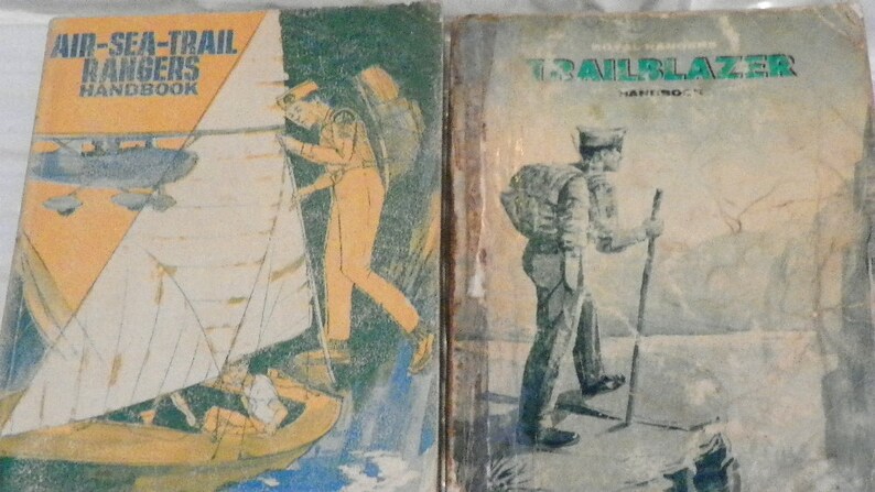 Vintage Bundle of Boy Scout Books 10 Handbooks Merit Badge Books Royal Rangers BSA