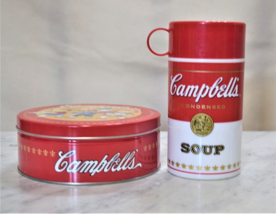 Vintage Campbell Soup Thermos and Campbells Soup Kids Tin -  Sweden