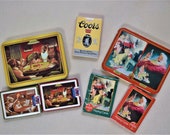 Vintage Playing Cards Choice CM Coolidge Dogs Playing Poker or Limited Edition Coca Cola Christmas Double Deck Tin Sets or Coors Beer Deck
