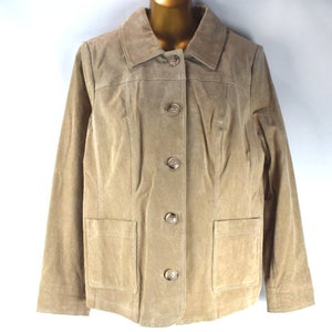 Vintage Dennis Basso Suede Leather Jacket Beige - Etsy