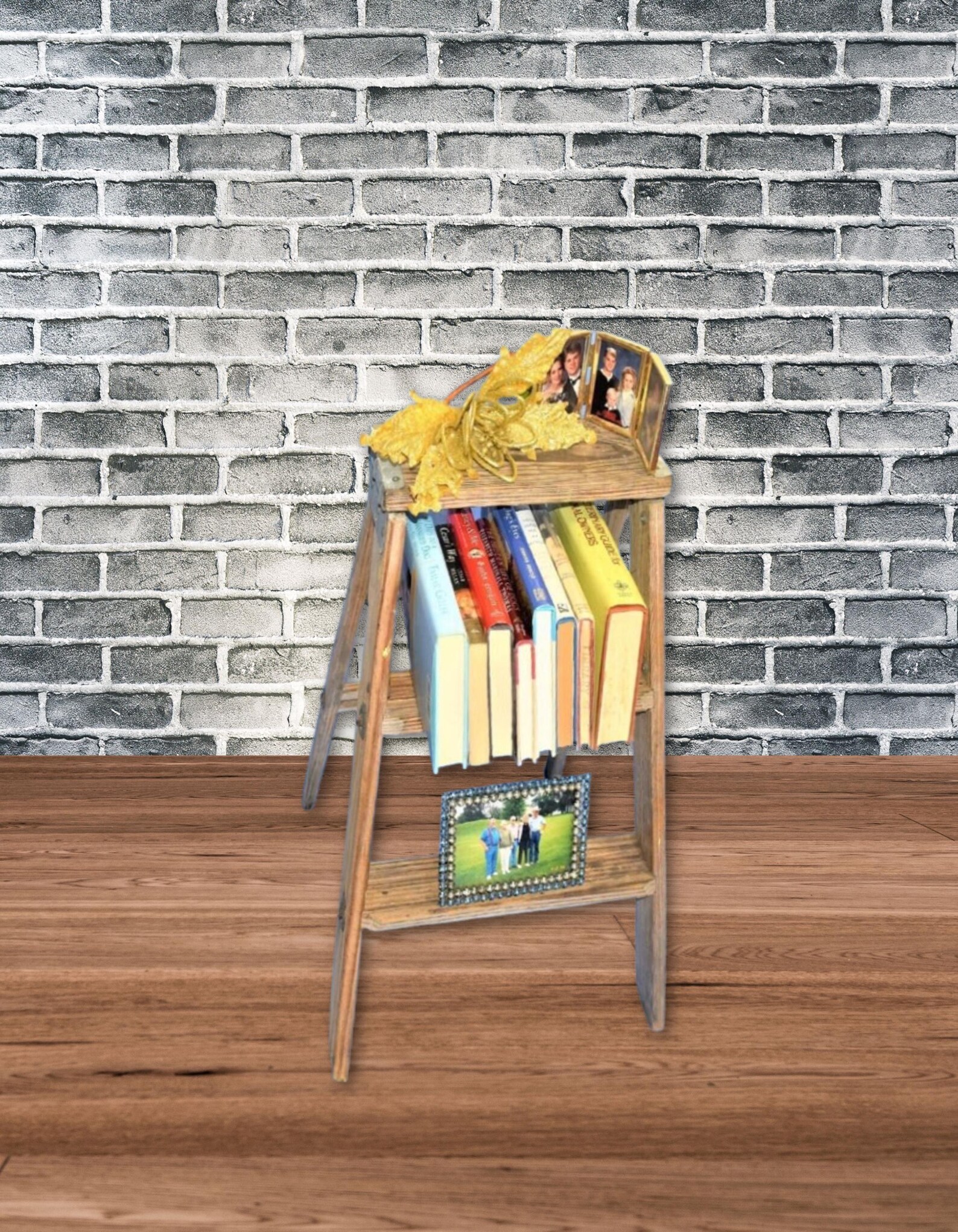 Vintage Wood Step Ladder 6 Step, 4 Step, or 3 Step Folding Wooden ...