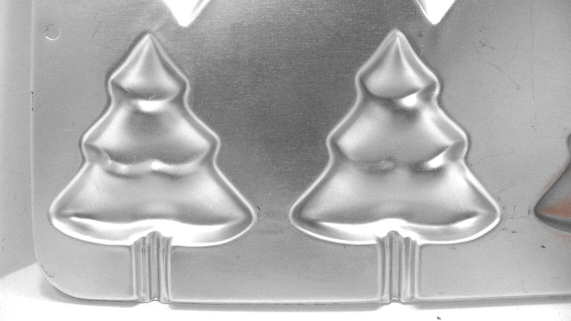 Christmas Tree Candy Mold And/or Snowman Cupcake Mold Aluminum Etsy