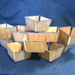 11 Vintage Wooden Berry Boxes Containers Choice Set of 11 Split Wood Fruit Crates Rustic Farmhouse Storage Decor