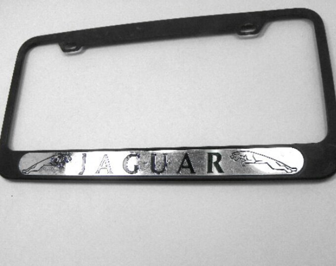Vintage Jaguar License Plate Holder Automotive Collectible Etsy