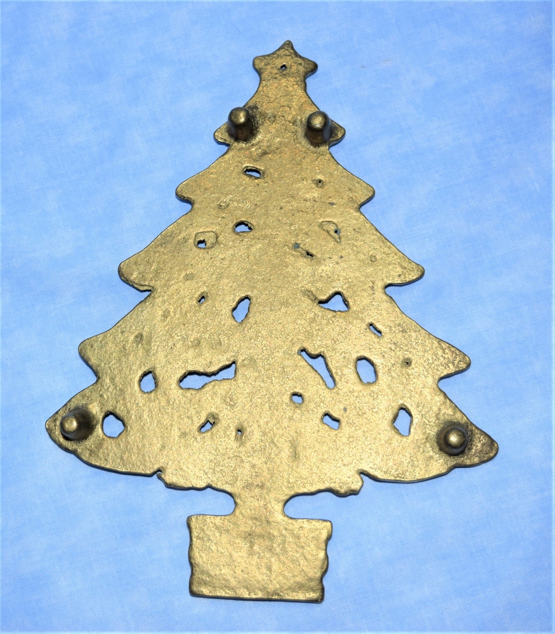 Vintage Brass Trivets Christmas Tree or Wreath Holiday Etsy