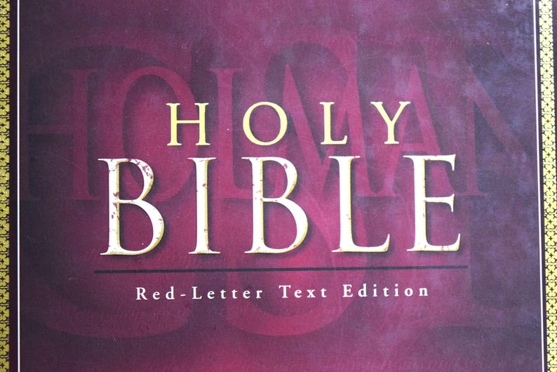 Vintage Holy Bible KJV King James Red Letter Edition Giant Print or ...