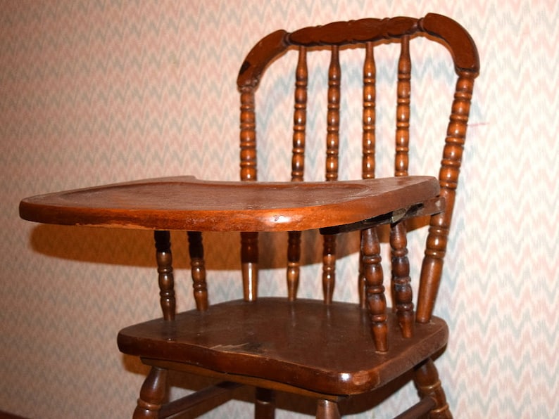 Vintage Jenny Lind High Chair with Removable Adjustable Tray Etsy