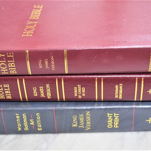 Holy Bible King James Version Red Letter Edition Religious Art Harmony ...