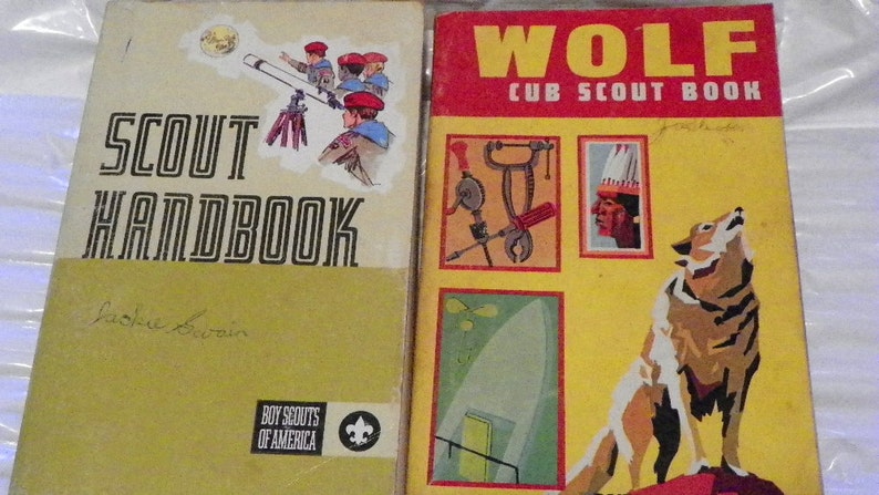 Vintage Bundle of Boy Scout Books 10 Handbooks Merit Badge Books Royal Rangers BSA
