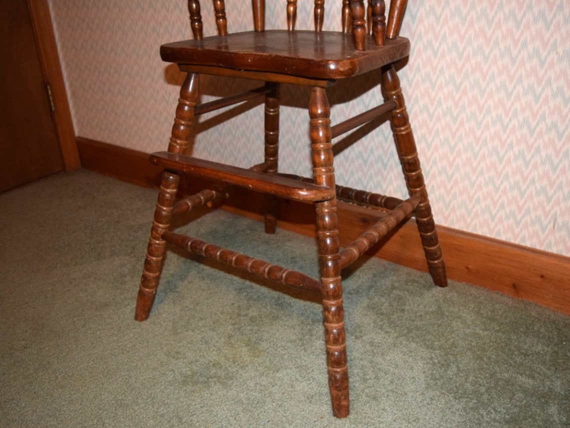 Vintage Jenny Lind High Chair with Removable Adjustable Tray Etsy