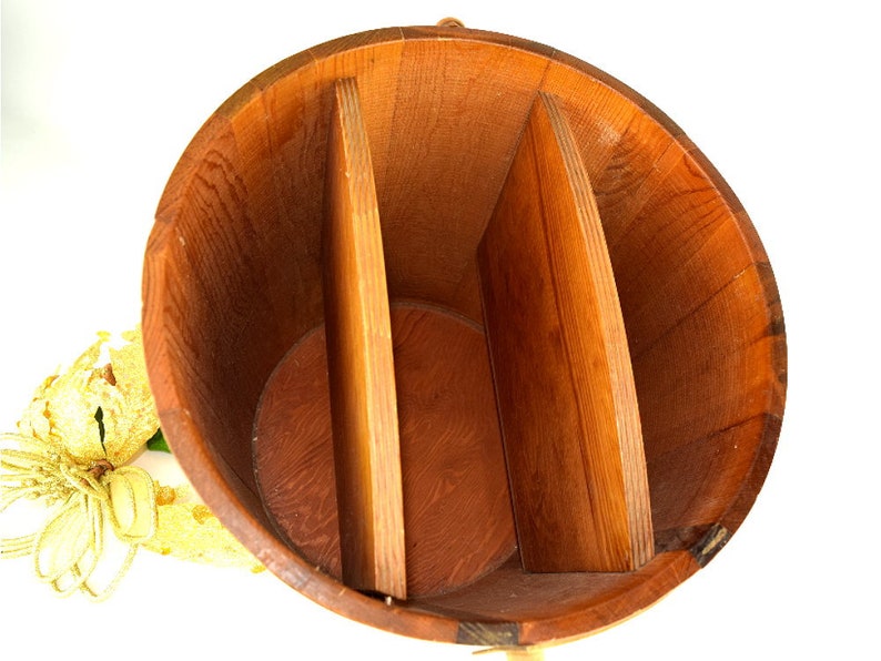 Vintage Wooden Barrel Magazine Rack with Brass Straps and Etsy