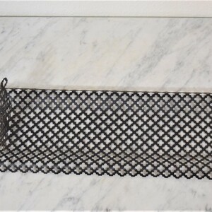 Vintage Black Metal Shelf Tall Expanded Metal Wall Sconce Shelf Vase Display Art Deco Home Decor