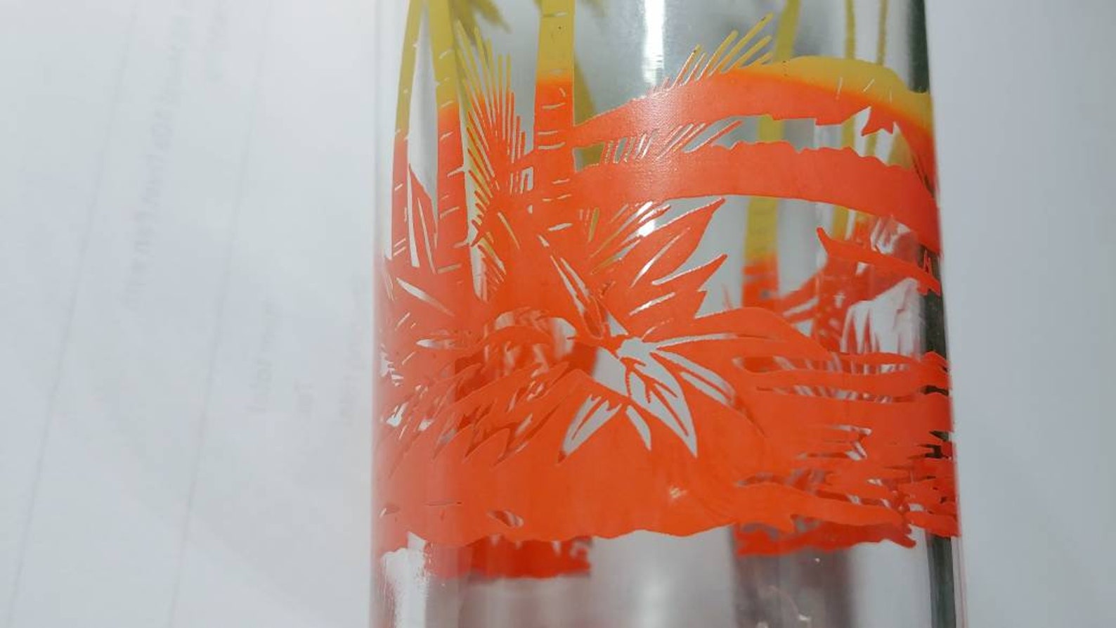 8 Vintage Palm Tree Drinking Glasses Colorful Glassware 16 - Etsy