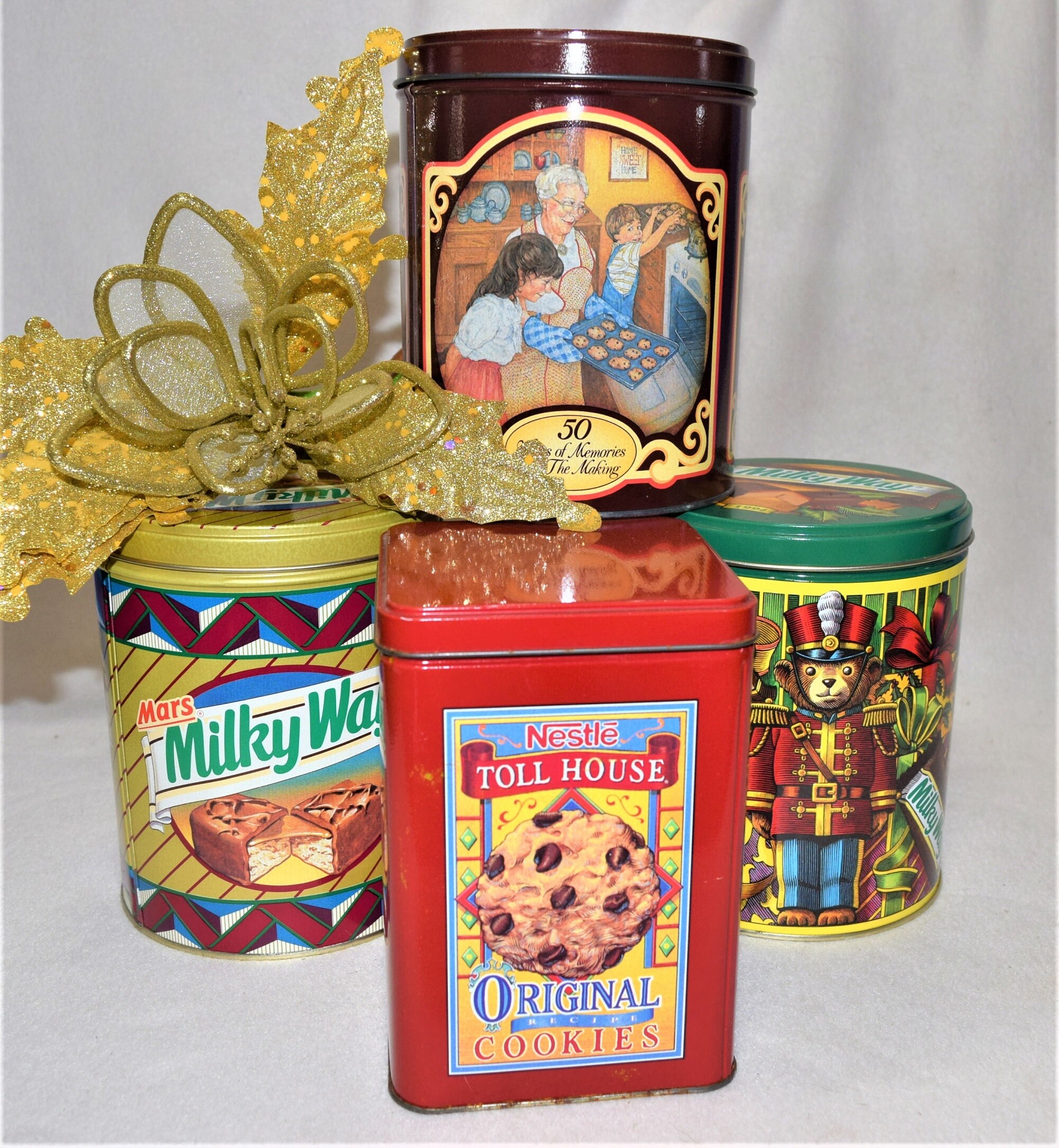 Vintage 90s Advertising Tins Toll House Cookies Milky Way