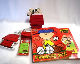 Lot of Vintage Snoopy Ephemera Note Paper Bookmark Peanuts Coloring Books