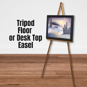 Portable Tripod Painting Easel Wood Floor Desk Top Easel Stand Adjustable Art Easel Folds Up Wedding Sign Stand