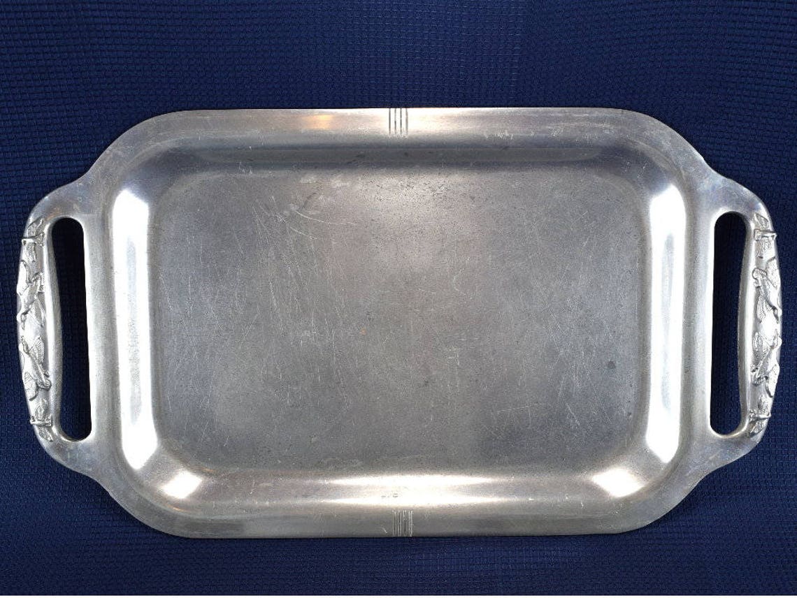 Vintage Large Aluminum Serving Tray With Flying Ducks Geese on Etsy