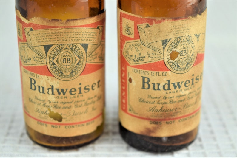 Vintage Budweiser Salt and Pepper Shakers Miniature Beer Etsy