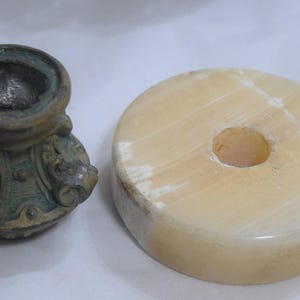 Vintage Lamp Parts Choice Set - Decorative Parts - Footed Lamp Base - Flat Lamp Base - Chimney Shade Holder - Chandelier Parts