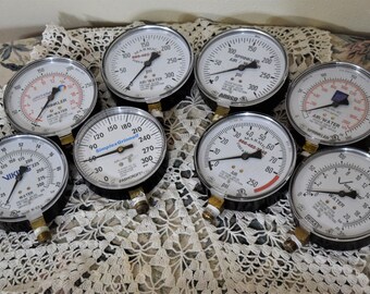 Vintage DURAY NOSHOK Germany Incased in Water Air Pressure Meter 