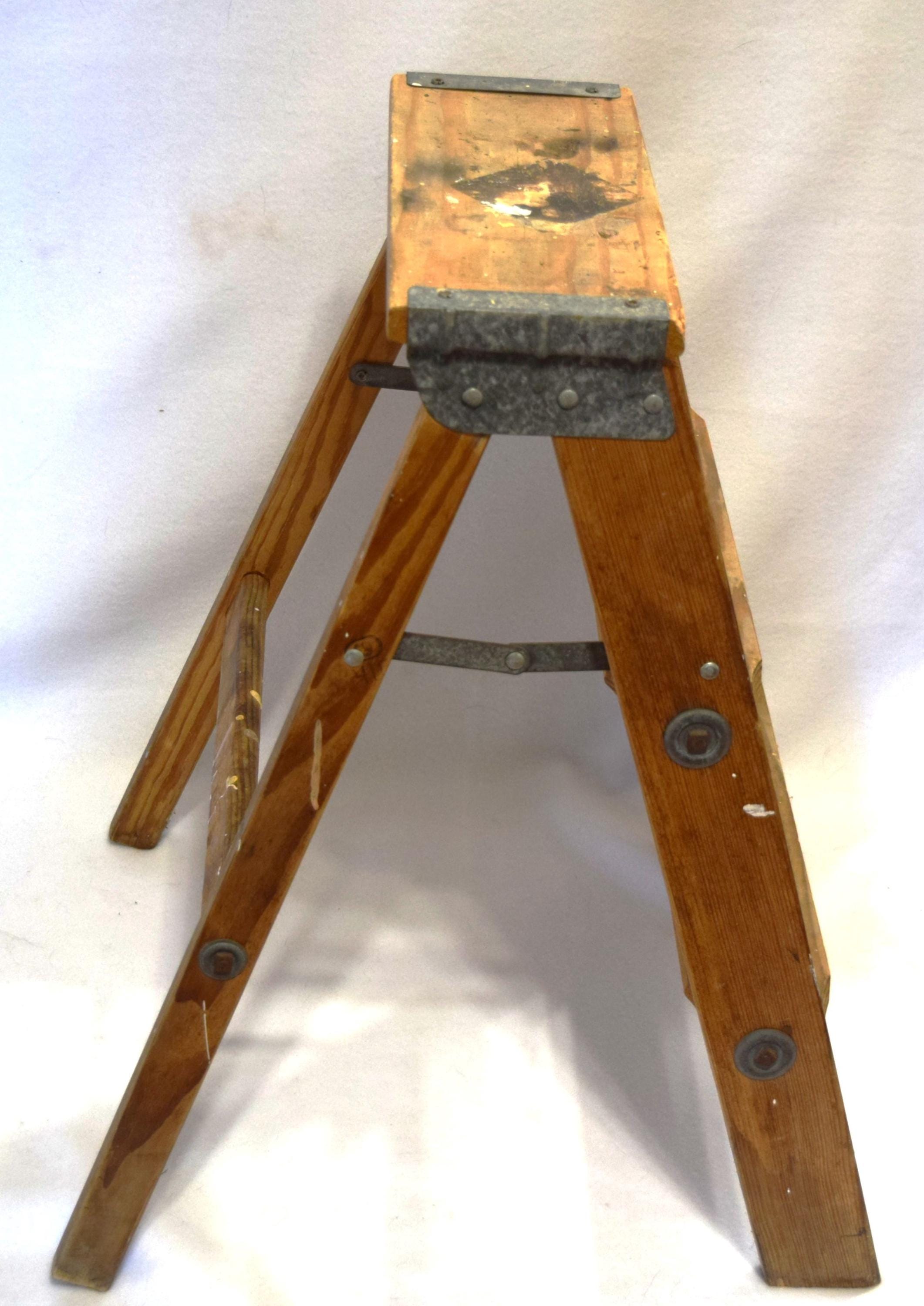 Vintage Wood Step Ladder 6 Step, 4 Step, or 3 Step Folding Wooden ...