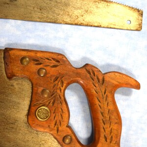 Vintage Hand Saws Henry Disston and Sons Wood Wheat Pattern Handle ...