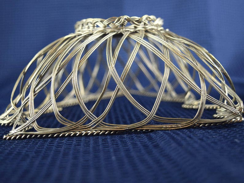 2 Vintage Silver Metal Wire Christmas Tree Baskets Holiday Etsy