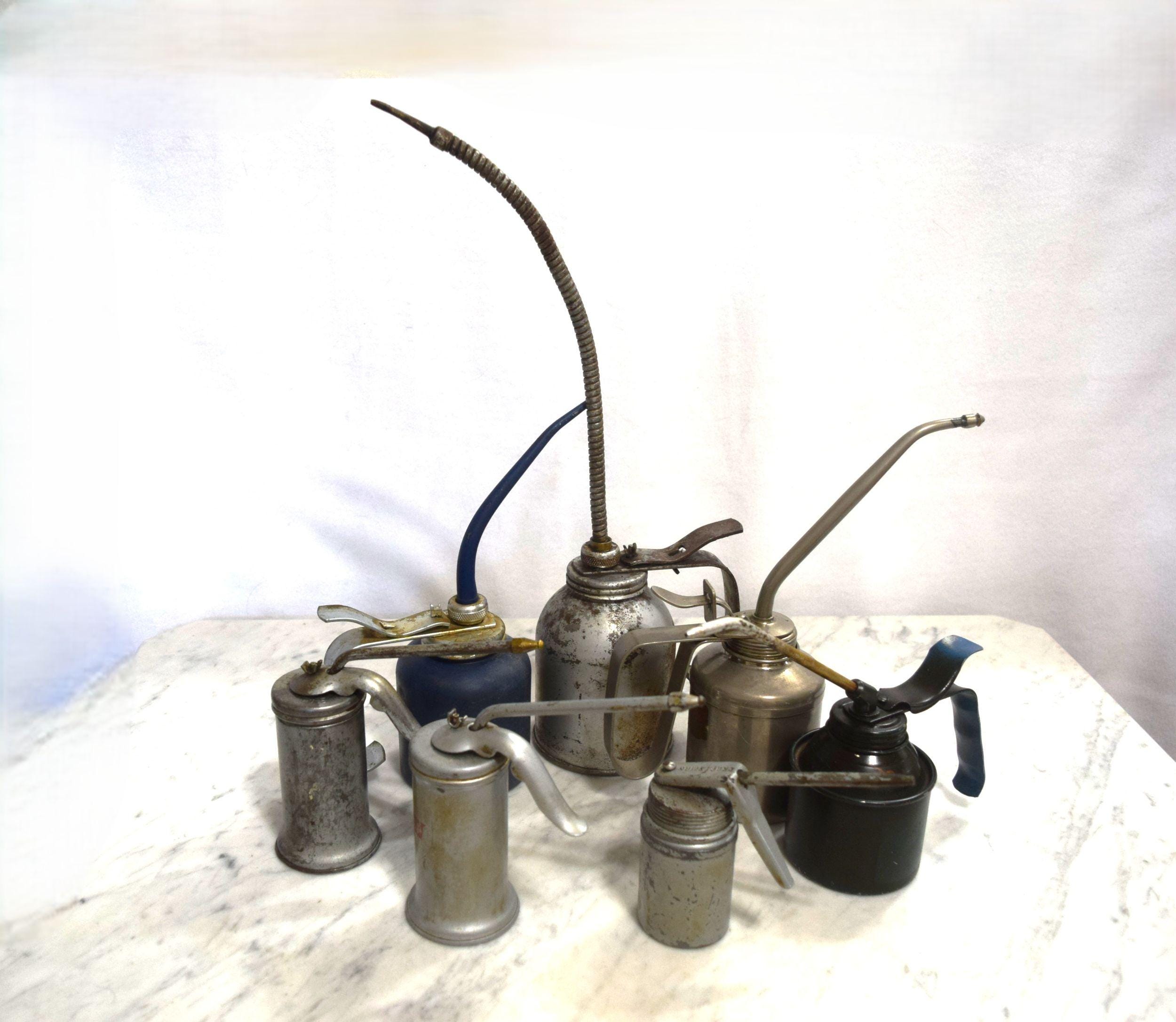 Vintage Oiler Manual Pump Handle Eagle Craftsman Plews Fleet Metal