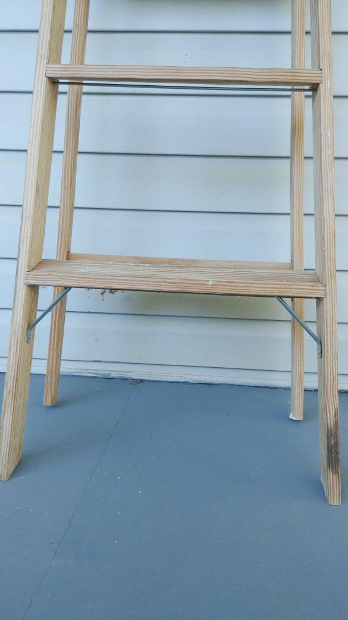 Vintage Wood Step Ladder 6 Step, 4 Step, or 3 Step Folding Wooden ...
