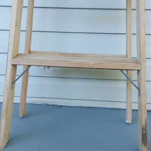 Vintage Wood Step Ladder 6 Step, 4 Step, or 3 Step Folding Wooden ...