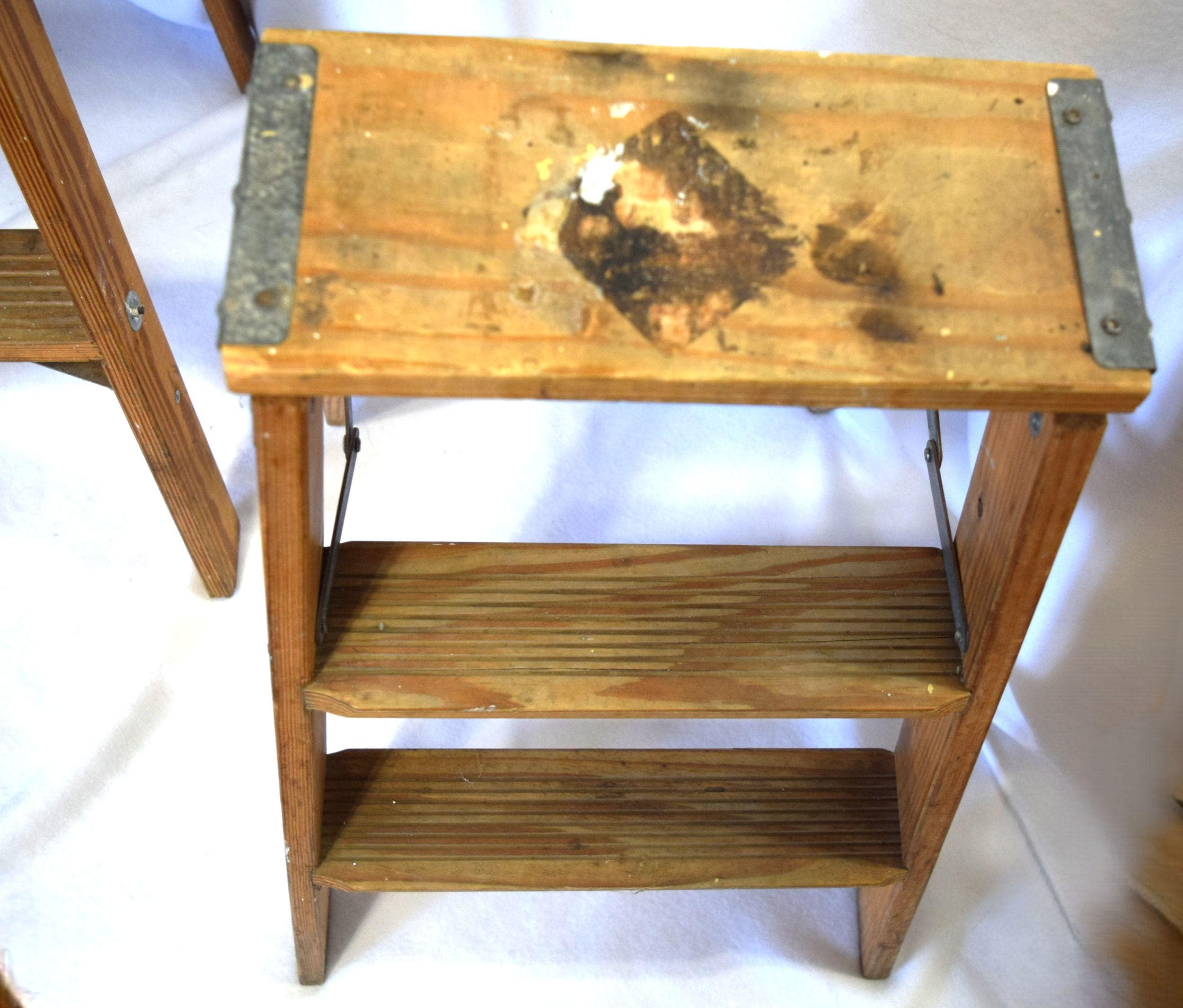 Vintage Wood Step Ladder 6 Step, 4 Step, or 3 Step Folding Wooden ...