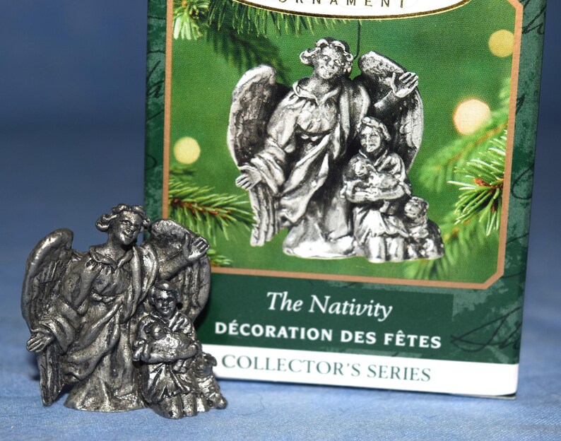 Vintage Pewter Nativity Scene Hallmark Keepsake Pewter Ornaments 4