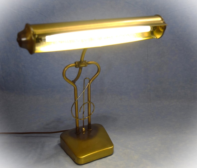 Vintage Brass Piano Lamp Adjustable Antique Brushed Brass Sheet Music Light Table Lighting Home Decor