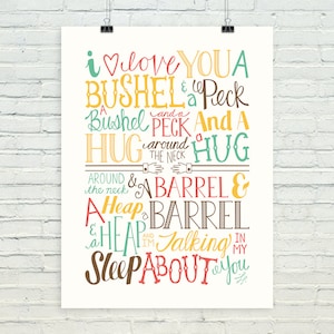 A bushel and a peck (&quot;prairie colors&quot; version)