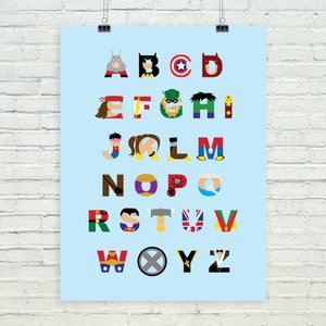 Superhero ABCs alphabet image 1