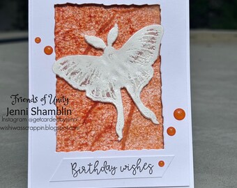 Handmade Birthday Card – Eco-Friendly Butterfly/Moth Design