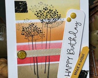 Handmade Birthday Card – “Make a Wish” Silhouette Design