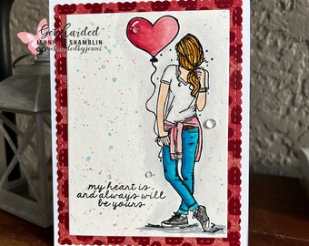 Handcrafted Valentine’s Card, Love Card, Anniversary Card