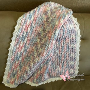 Handcrafted Baby Blanket, Crochet Baby Blanket, Newborn Blanket, Pink Blanket, Blue Blanket, Carseat Blanket, Baby Shower Gift