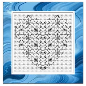 Blackwork Hearts & Flowers  PDF