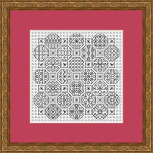 Blackwork Embroidery Chart  -  Bubbles  -  PDF chart/pattern