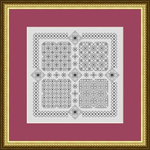 Blackwork Embroidery Chart ~ Blackwork Garden ~ PDF Chart