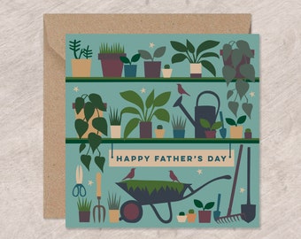 Happy Father's Day Card | Garden Shed Father's Day Card | Gardening Father's Day Card | Can post to recipient with personal message