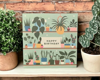 Plant Lover Birthday Card | House Plants Birthday Card | Gardener Birthday Card  | Can post to recipient with personal message