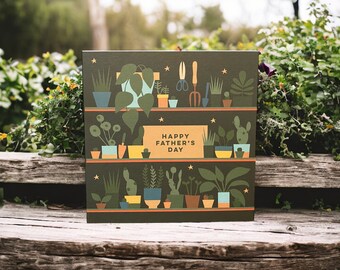 Plants and Garden Shed Father&#39;s Day Card | Happy Father&#39;s Day | Gardener Father&#39;s Day Card | Can post to recipient with personal message