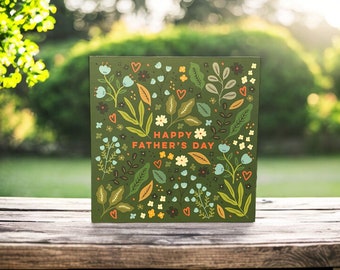 Happy Father's Day Card | Wildflower Father's Day Card | Gardening Father's Day Card | Can post to recipient with personal message